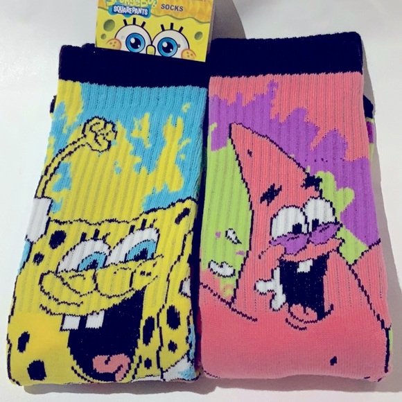 💛 SpongeBob and Patrick sock bundle NWT - Picture 2 of 2